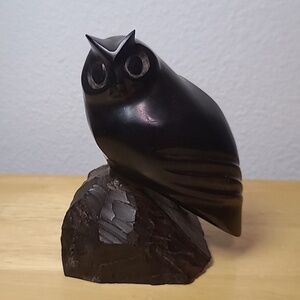 Majestic ironwood hand carved owl